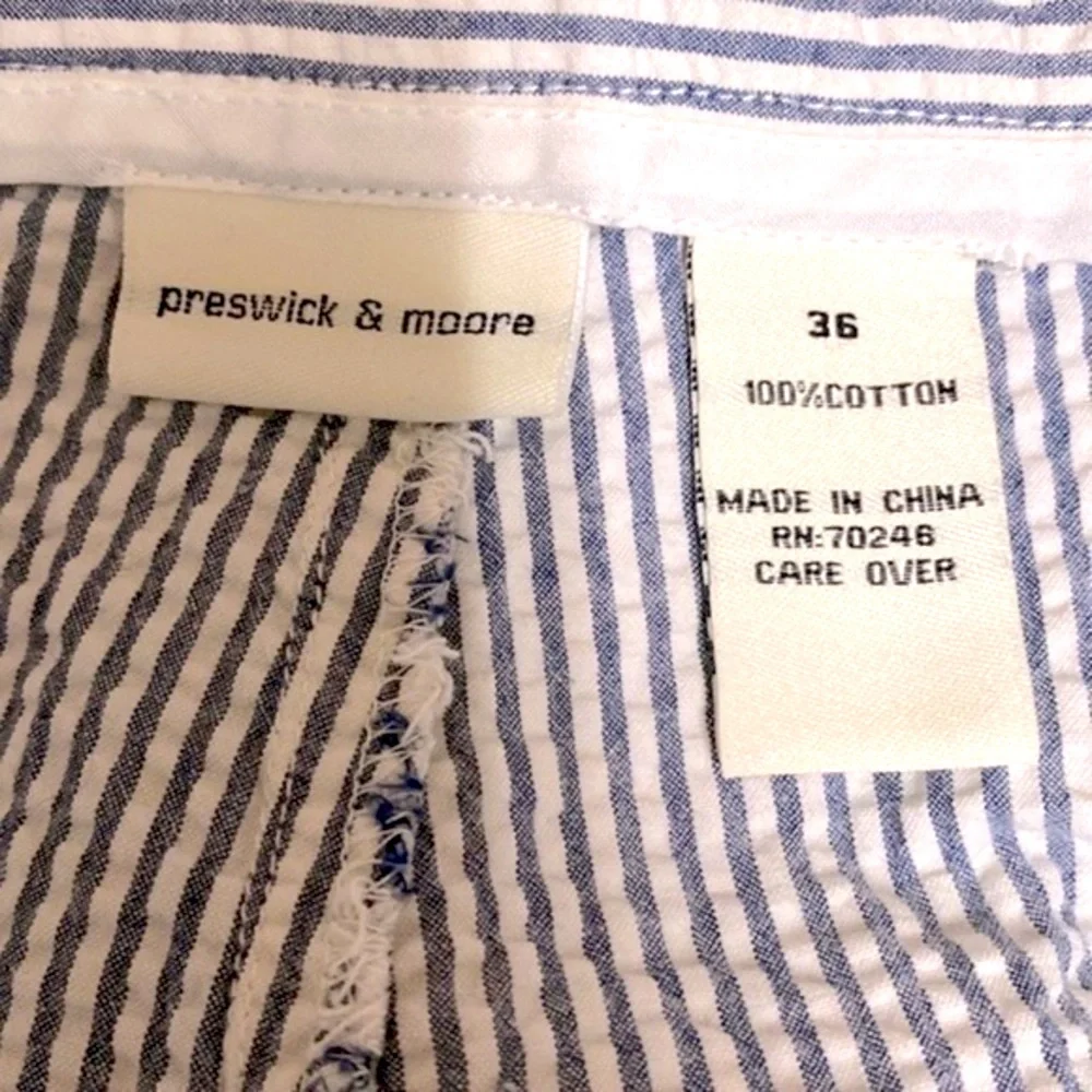Preswick & Moore Pleated Zip Button Front Cotton Men’s size 36 (M-476)‎